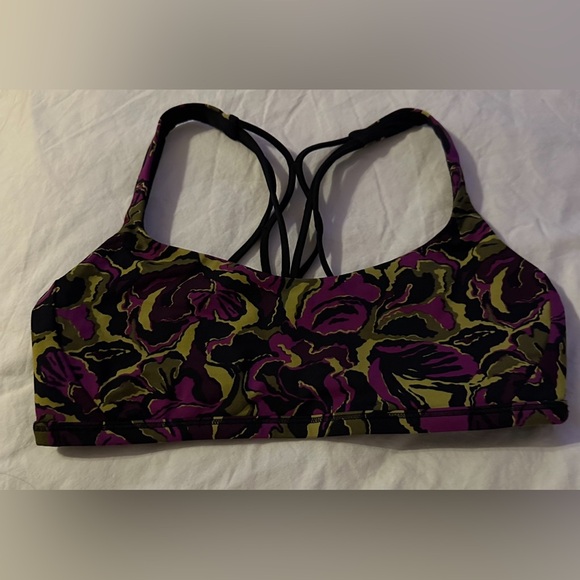 Lululemon Free To Be Zen Bra in Mini Boom Bloom Chartreuse Green Aurora / Black - Picture 6 of 10